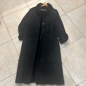 Brandon Thomas Vintage vegan Suede trench